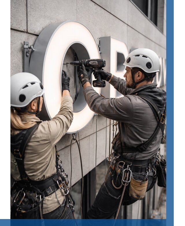 Монтаж световых букв в Можге от 3038 р. под ключ ВЫСОТНИК-Мжг