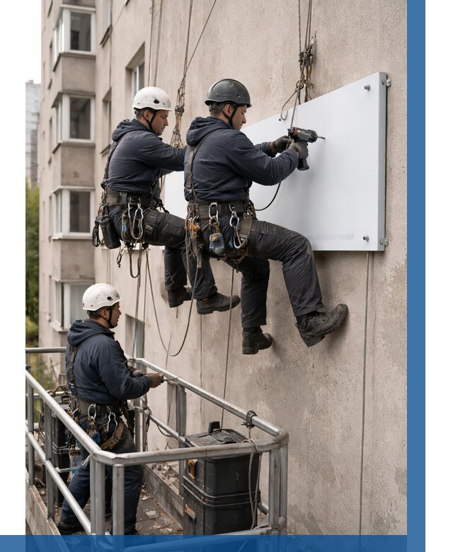 Монтаж табличек и указателей в Можге от 3545 р. | ВЫСОТНИК-Мжг