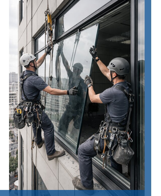 Замена стеклопакетов на высоте в Можге от 5570 р. | ВЫСОТНИК-Мжг