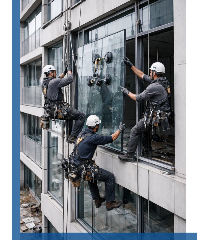 Фасадное остекление и монтаж витражей зданий в Можге под ключ