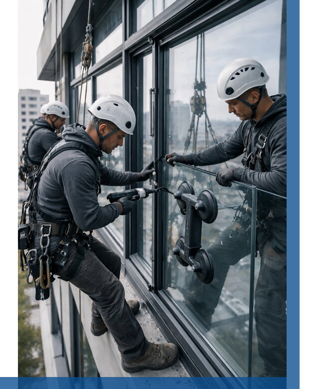 Витражное остекление зданий в Можге от 3545 р. | ВЫСОТНИК-Мжг