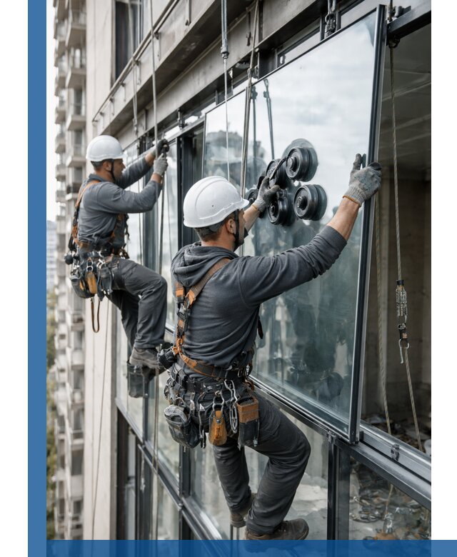 Витражное остекление фасадов и лоджий в Можге под ключ