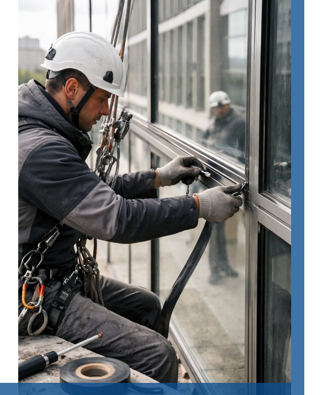 Ремонт витражных конструкций в Можге от 3545 р. | ВЫСОТНИК-Мжг