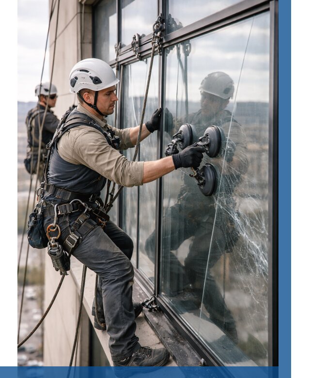 Замена стекла в витраже в Можге под ключ от 8609 р. | ВЫСОТНИК-Мжг