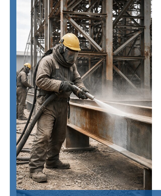 Пескоструйная очистка металлоконструкций в Можге промышленная