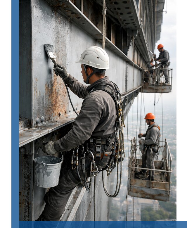 Покраска металлоконструкций на высоте в Можге профессионально