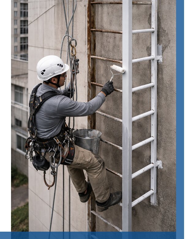 Покраска пожарных лестниц в Можге от 4558 р. | ВЫСОТНИК-Мжг