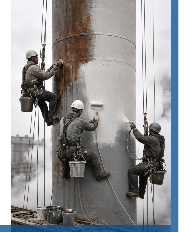 Покраска дымовых труб в Можге от 8609 р. | ВЫСОТНИК-Мжг