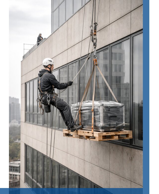 Спуск груза по фасаду в Можге от 3545 р. | ВЫСОТНИК-Мжг