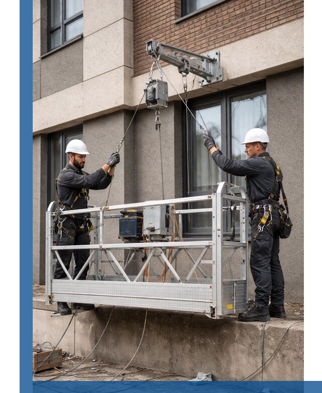 Монтаж и подъем фасадной люльки в Можге с гарантией безопасности