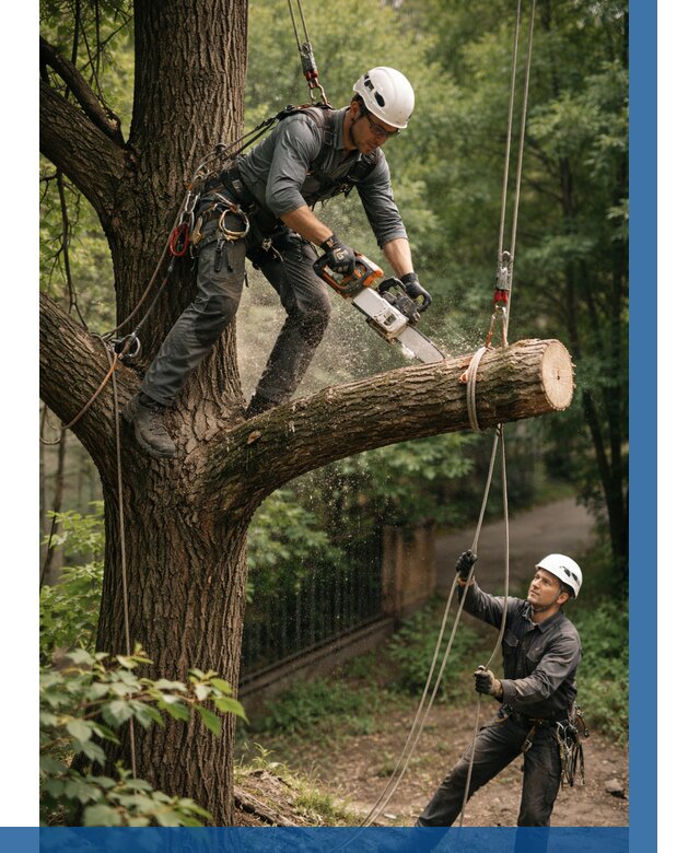 Спил деревьев альпинистами в Можге от 8102 р. | ВЫСОТНИК-Мжг