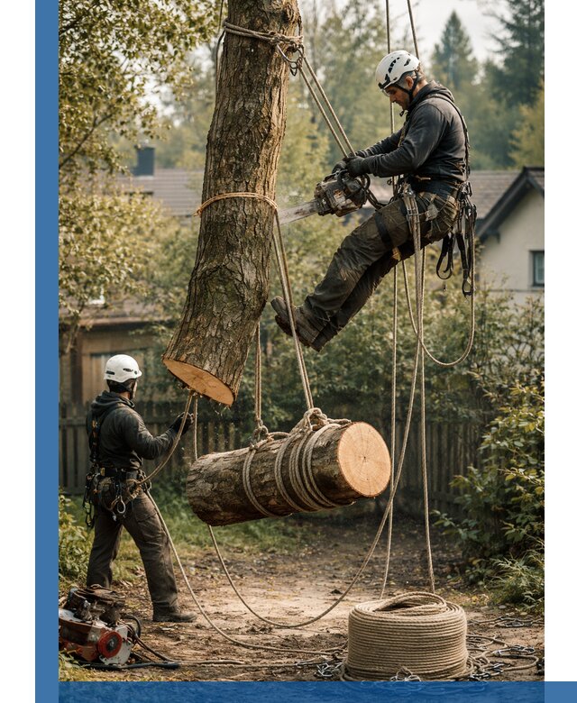 Валка деревьев частями в Можге, безопасно и аккуратно