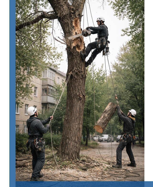 Срочное удаление аварийных деревьев в Можге с гарантией безопасности