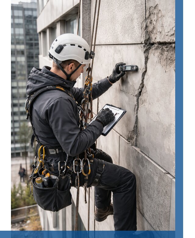 Обследование фасада альпинистами в Можге от 122 р. | ВЫСОТНИК-Мжг