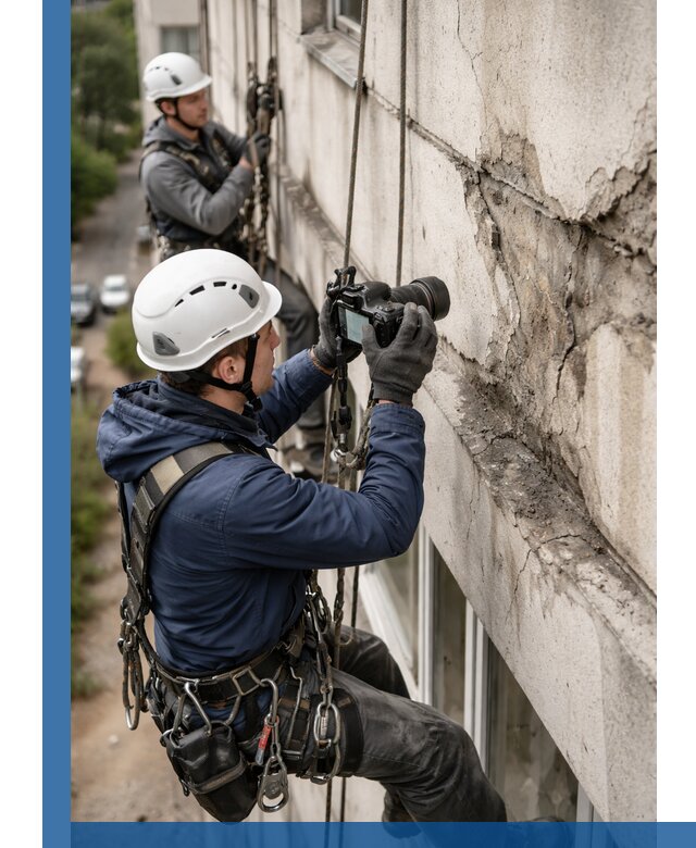 Фотофиксация дефектов фасада с высотной съемкой в Можге