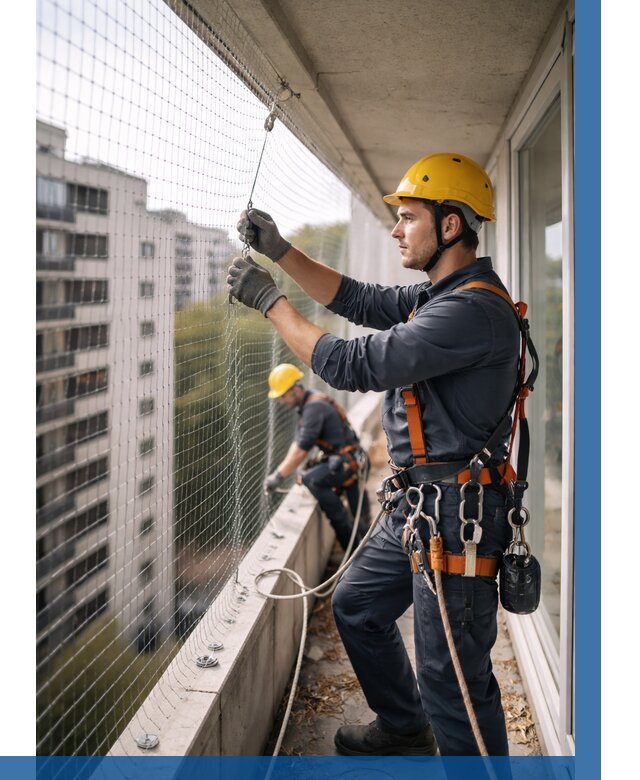 Монтаж сетки от птиц в Можге от 4558 р. | ВЫСОТНИК-Мжг